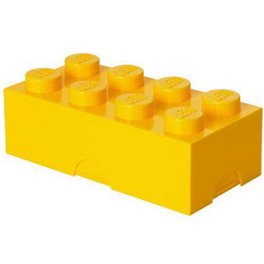 Box Surpriz Lego pleine de bonbons (brick 4x2, jaune)