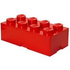 Box Surpriz Lego pleine de bonbons (brick 4x2, rouge)