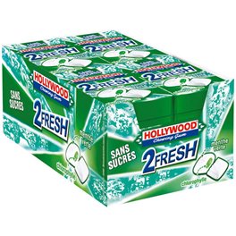 Hollywood 2Fresh Menthe Verte Chlorophylle (Boîte de 16 pièces)