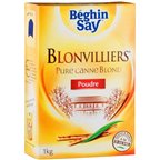 Béghin-Say Blonvilliers Pur Canne Blond Poudre 1Kg (lot de 3)