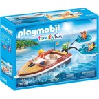 PLAYMOBIL 70091 - Family Fun - Bateau avec bouées et vacanciers