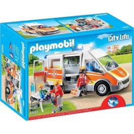 PLAYMOBIL 6685 City Life - Ambulance Avec Gyrophare Et Sirène