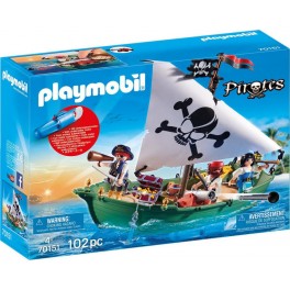 Playmobil 70151 - Pirates - Chaloupe des pirates avec moteur submers
