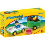 Playmobil 70181- 1.2.3 - Cavalière + voiture