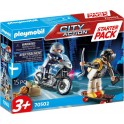 Playmobil 70502 - City Action - Starter Pack Motard de police et voleur