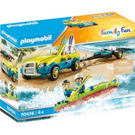 Playmobil 70436 - Family Fun - Voiture avec canoë
