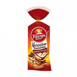 La Fournée Dorée La Brioche Tranchée Marbrée Chocolat 400g (lot de 3)