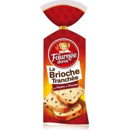 La Fournée Dorée La Brioche Tranchée aux Pépites de Chocolat 500g (lot de 3)