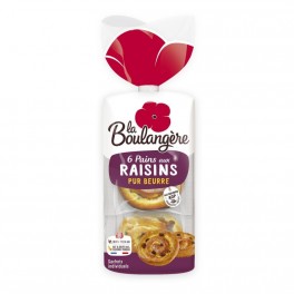 La Boulangère 6 Pains aux Raisins Pur Beurre 270g (lot de 3)