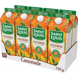 Saint Louis Cassonade Sucre Roux de Canne Non Raffiné 750g (lot de 8)