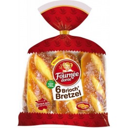 La Fournée Dorée 6 Brioch’ Bretzel Prédécoupé 400g (lot de 3)