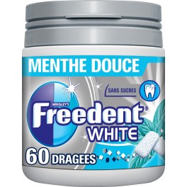 White Freedent Chewing-gum s/ sucres goût menthe douce