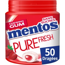 Mentos Chewing-gum fraise s/sucres