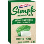 Hollywood Chewing-gum simple menthe verte s/sucres