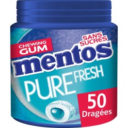 Mentos Chewing-gum Pure Fresh menthol eucalyptus sans sucres 100g