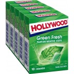 Hollywood Chewing-gum menthe verte s/sucres
