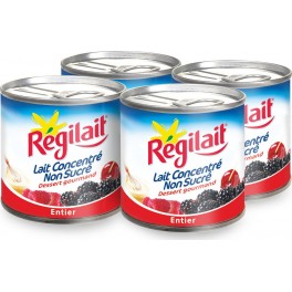 Regilait Lait concentré non sucré entier 4x170g