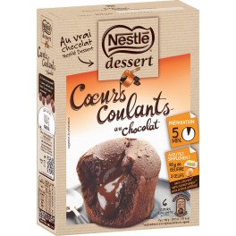 Nestle Dessert Préparation gâteau cœurs coulants chocolat