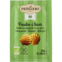 La Pateliere Poudre à lever bio Poudre à lever bio sans phosphate et sans gluten 8x10g