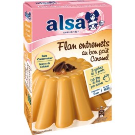 ALSA Préparation flan Entremets au bon goût caramel 180g