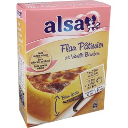 ALSA Préparation Gâteau Flan Pâtissier à la Vanille Bourbon 740g