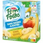 Pom'Potes Compote Pomme Banane sans sucres ajoutés 4x90g