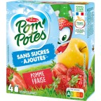 Pom Pote Compote de pomme fraise sans sucre ajouté POM'POTE