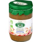 Planet Bio Compote pommes rhubarbe s/sucres ajoutés