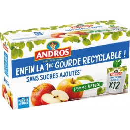 Andros Compote pomme nature sans sucres ajoutés