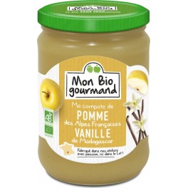 Mon Bio Gourmand Compote Bio de pomme des alpes Françaises et de vanille de Madagascar