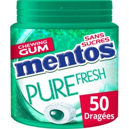 Mentos Chewing-gum Pure Fresh chloro sans sucres 100g (lot de 3)