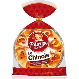 La Fournée Dorée Le Chinois Brioche à la Crème Pâtissière et aux Pépites de Chocolat 500g (lot de 3)