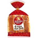 La Fournée Dorée 6 Pains Hot Dog Prédécoupé 270g (lot de 4)