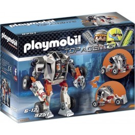 PLAYMOBIL 9251 Top Agents - Chef Spy Team Avec Robot