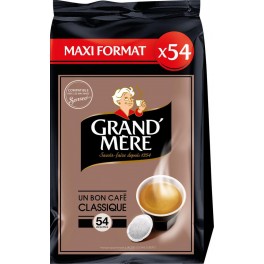 GRAND MERE Café dosettes Compatibles SENSEO classique x54