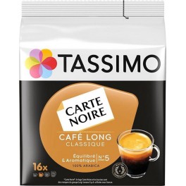 CARTE NOIRE TASSIMO Dosettes café long classique x16