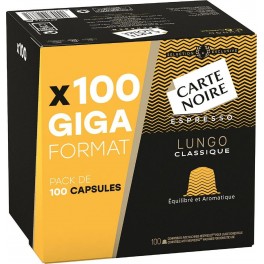 Carte Noire 100CAPS ESPRESSO LUNGO CLASSIQUE x100