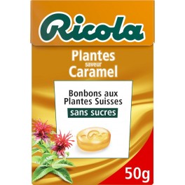 Ricola Bonbons aux plantes saveur caramel sans sucres 50g (lot de 6)