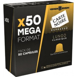 CARTE NOIRE Café capsules Compatibles Nespresso espresso lungo Classique x50