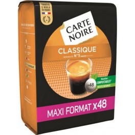 Compatibles SENSEO Classique n°5 CARTE NOIRE Café dosettes Compatibles SENSEO Classique n°5 CARTE NOIRE