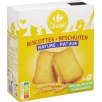 CARREFOUR BISCOTTES NATURE x34 300g