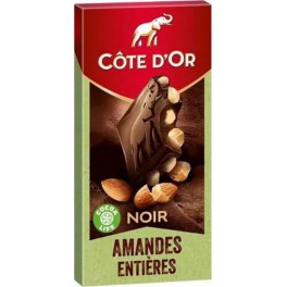 Côte d'Or Chocolat Noir Amande 180g (lot de 4)