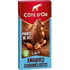 Côte d'Or Lait Amandes Caramélisées Et Pointe de Sel 180g (lot de 2)