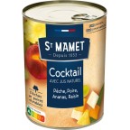 St Mamet Fruits au sirop Cocktail Pêche Poire Ananas Raisin 250g