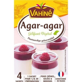Vahiné Agar-Agar Gélifiant Végétal par 4 Sachets de 2g (lot de 3 soit 12 sachets)