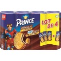 LU PRINCE Biscuits fourrés goût chocolat et lait chocolat 4x300g