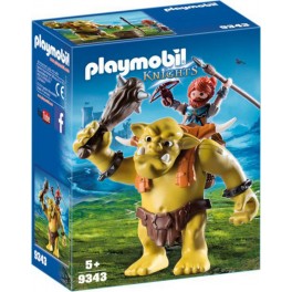 PLAYMOBIL 9343 Knights - Troll Géant Et Soldat Nain