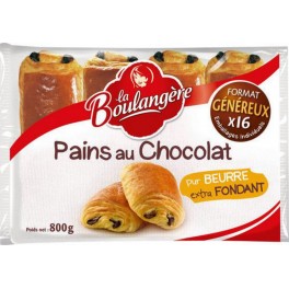 Pains au chocolat La Boulangère x16 800g