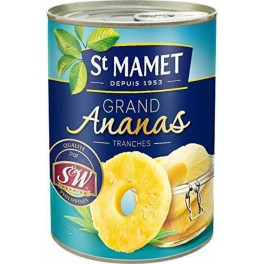 St Mamet Fruits au sirop Ananas en tranches 345g