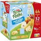 POM'POTES Gourdes compote pomme nature pomme poire et pomme banane